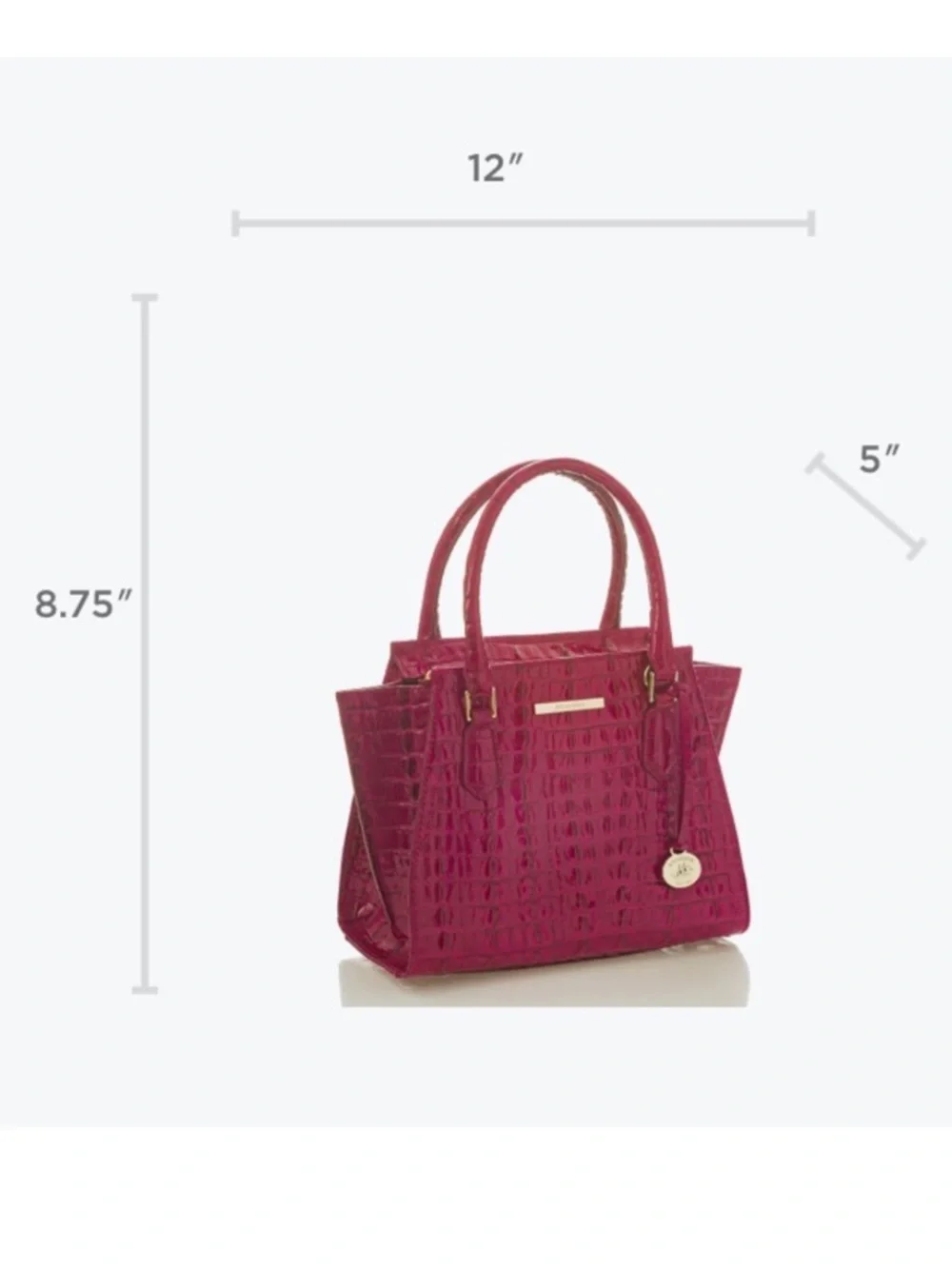 Brahmin La Scala Mini Priscilla Satchel Fuchsia Pink